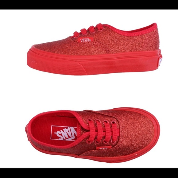 red glitter vans